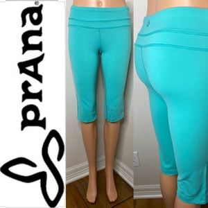 PRANA Yoga Capri Athletic Pants Tiffany Blue XS